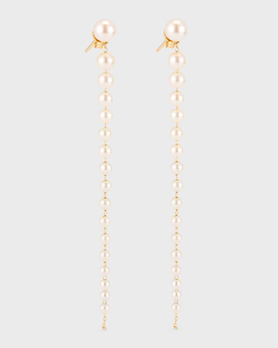 Graduated Akoya Pearl Drop Earrings