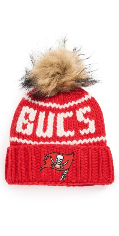 Lele Sadoughi Buccaneers Beanie Red