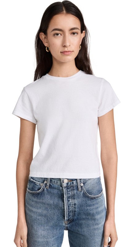 AGOLDE Adine Shrunken Tee White