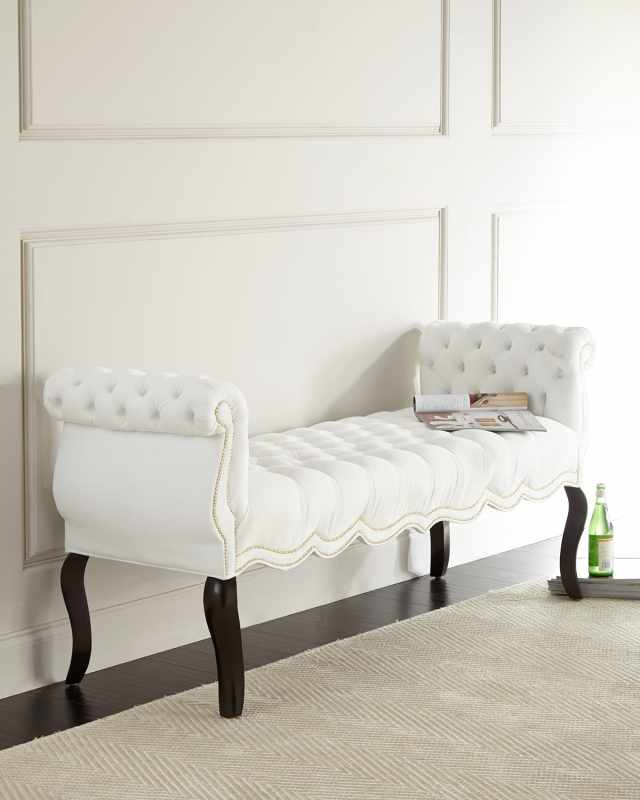 Rebecca Tufted Bench, 61"