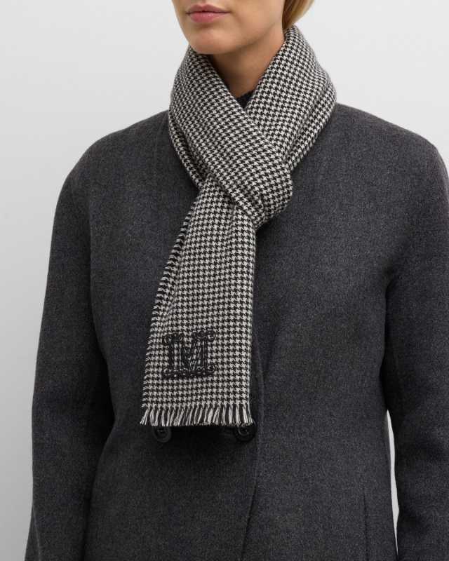 Houndstooth Cashmere Scarf