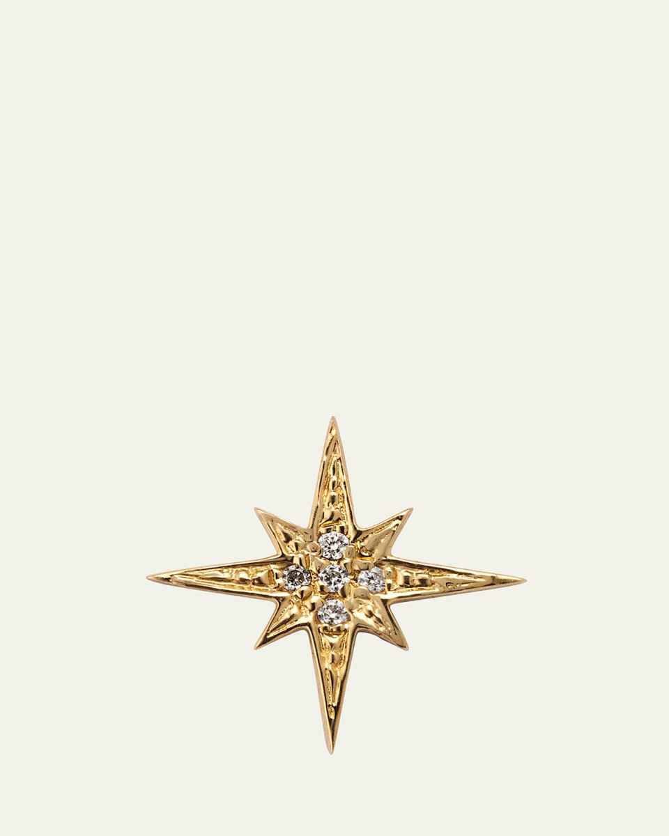 Diamond Starburst Stud Earring, Single
