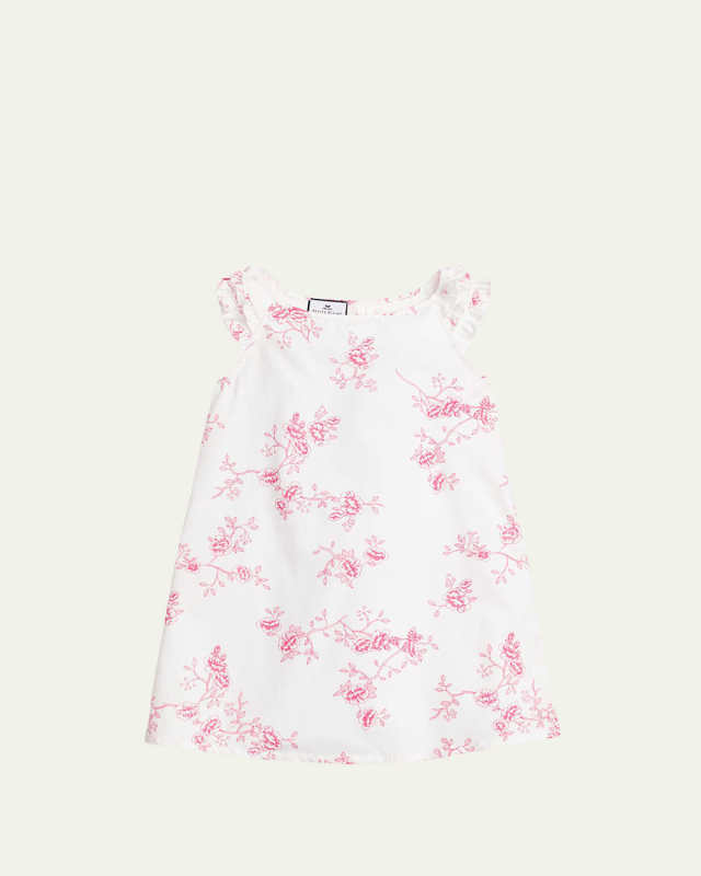 Girl's Amelia English Rose Ruffle Nightgown, Size 6M-14