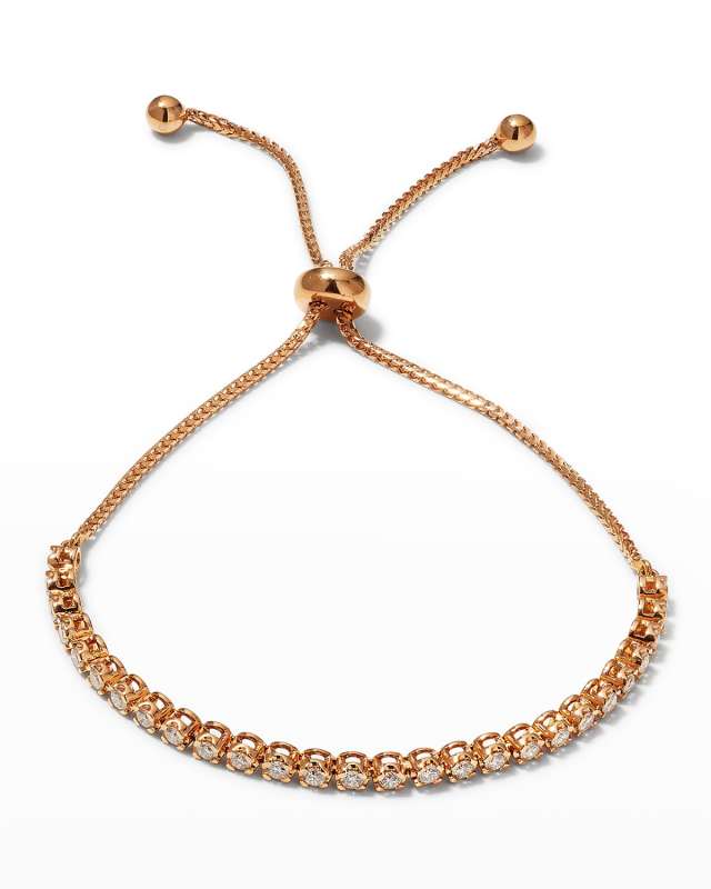 18k White Gold Bolo Bracelet w/ Diamonds