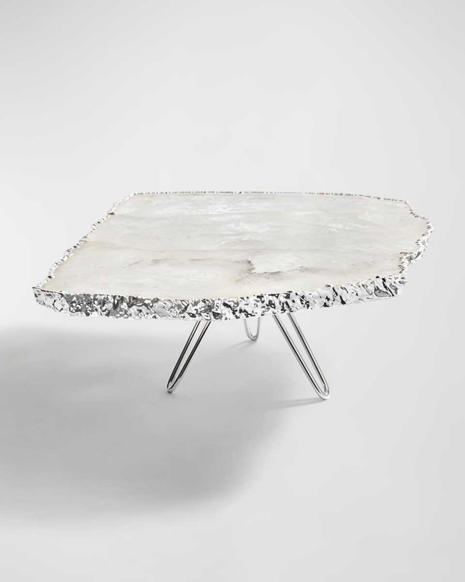 Torta Crystal Cake Stand, Silver