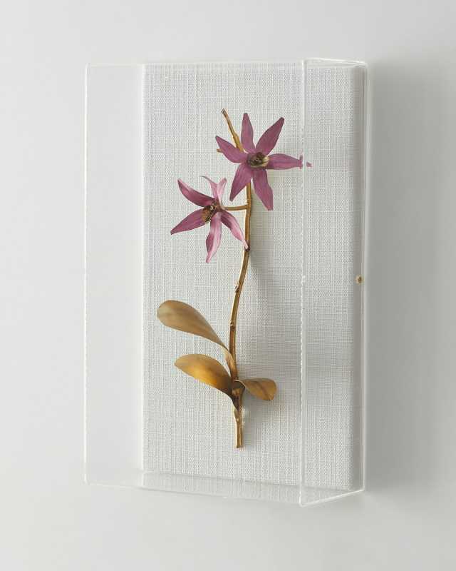"Gilded and Painted Orchid Study 3" Wall Decor