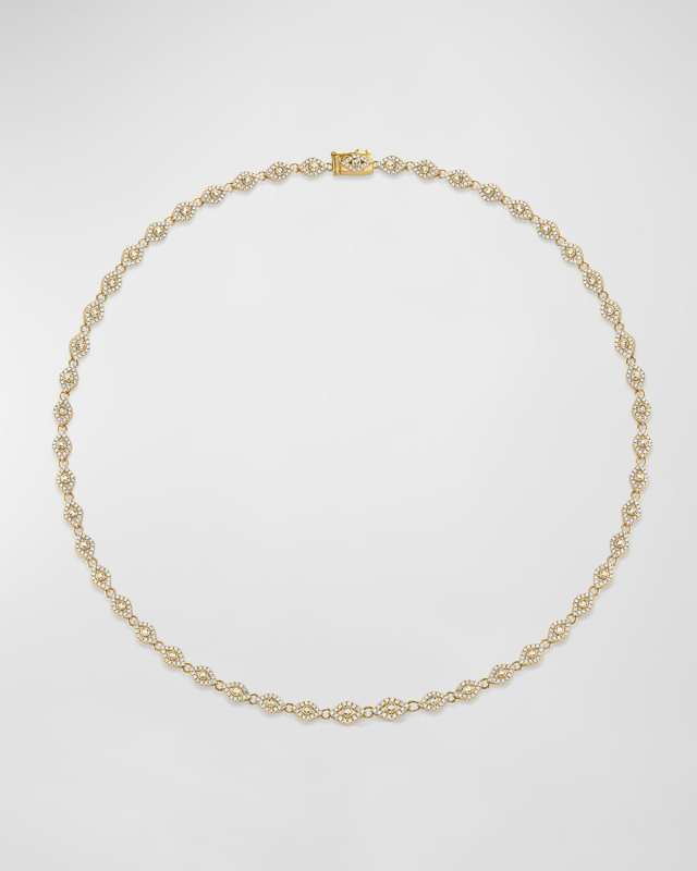 Small Diamond Evil Eye Eternity Necklace