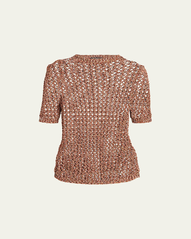 Hotaka Open-Knit Short Sleeve Top