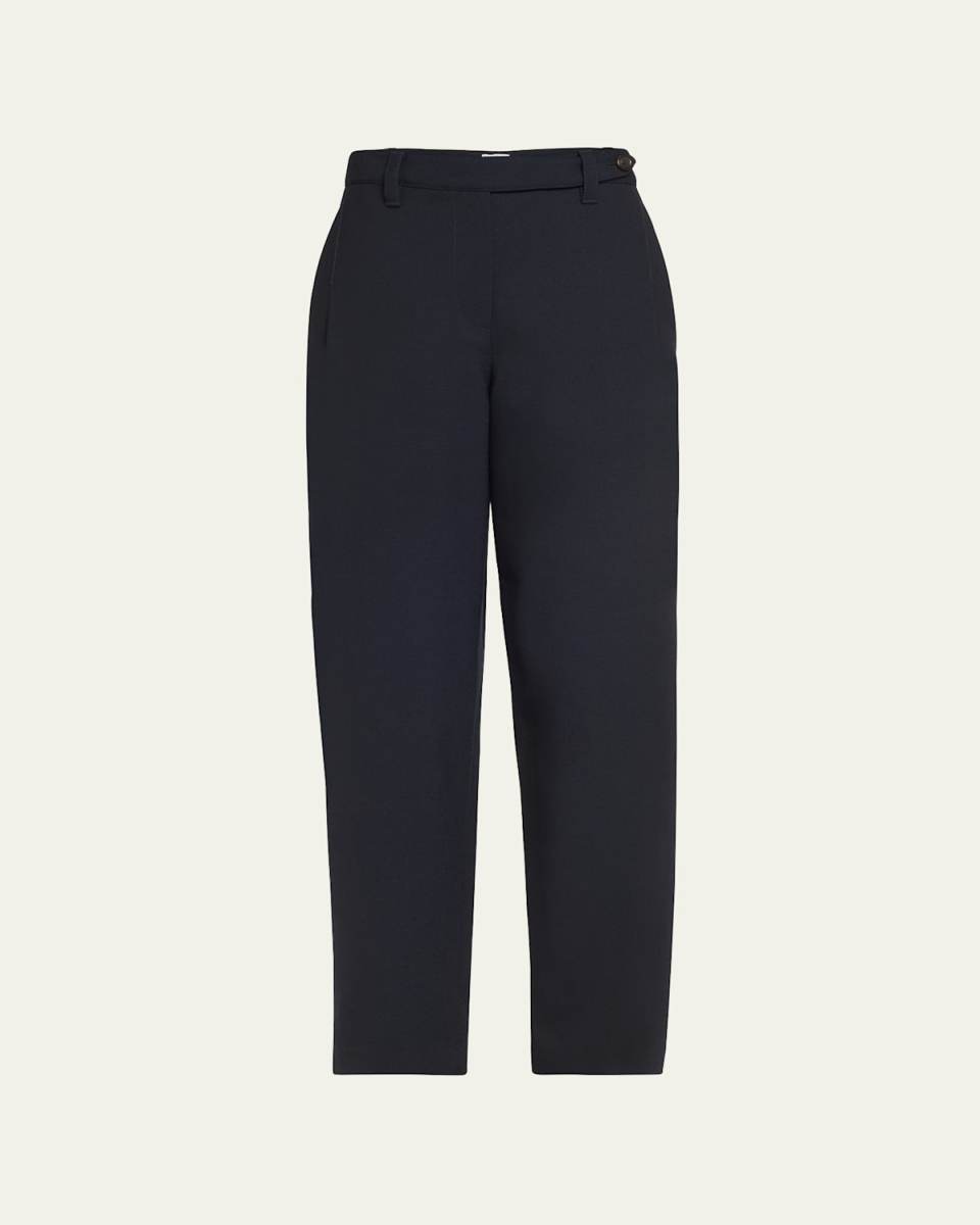 Adjustable Hem Wool Trousers