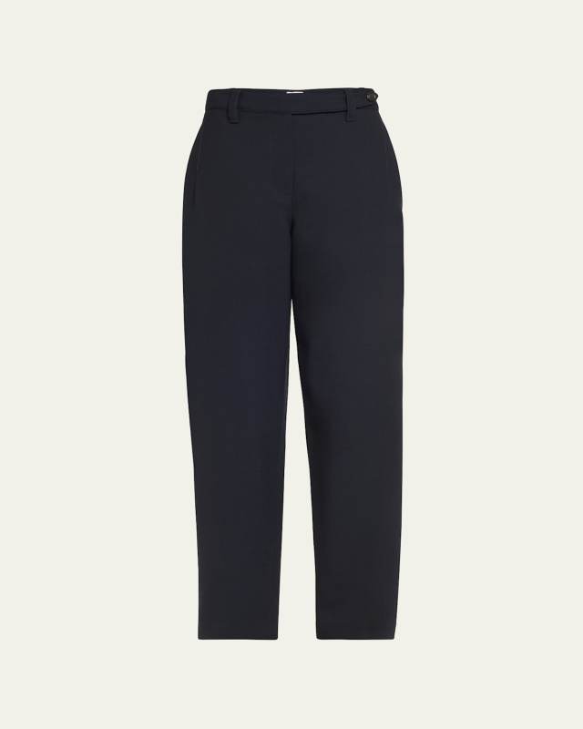Adjustable Hem Wool Trousers