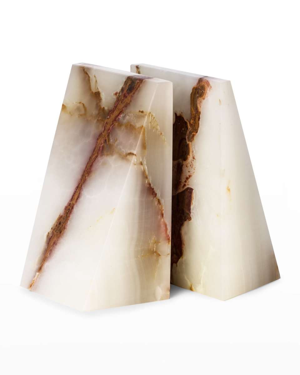 Men's Solid Marble Wedge Bookends