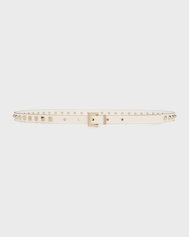 Rockstud Skinny Leather Belt