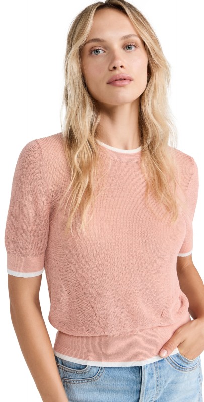 Veronica Beard Jean Tula Sweater Vintage Rose