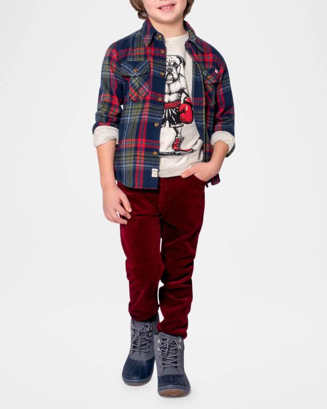 Boy's Relaxed Flannel Shirt, Size 2-10