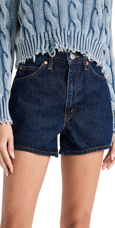 RE/DONE The Midi Shorts Heritage Rinse