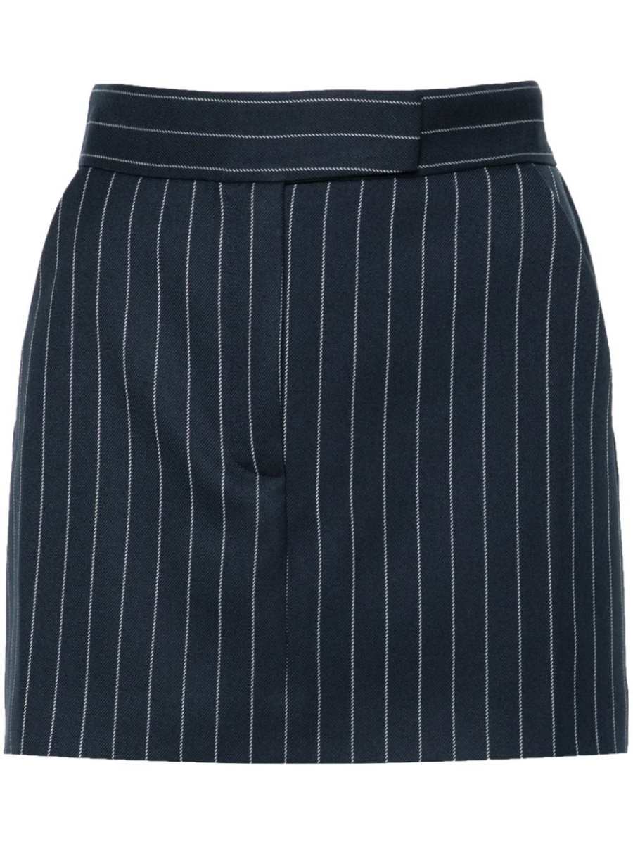 pinstripe mini skirt