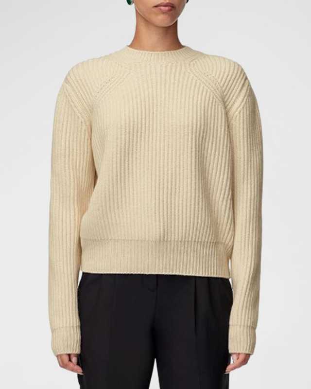 Recycled Cashmere Rib Sweater