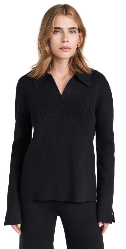 English Factory Polo Collar Knit Sweater Grey
