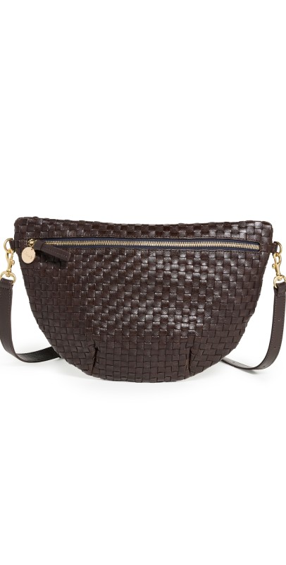 Clare V. Grande Fanny Pack Kalamata Woven Checker