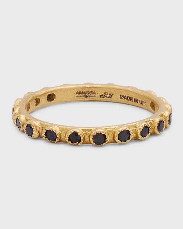 Old World Black Sapphire Stacking Ring