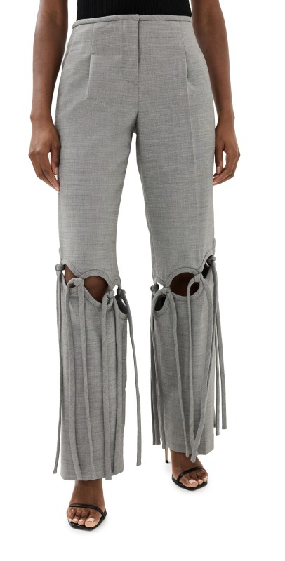 Christopher Esber Loophole Tie Trousers Grey Marle