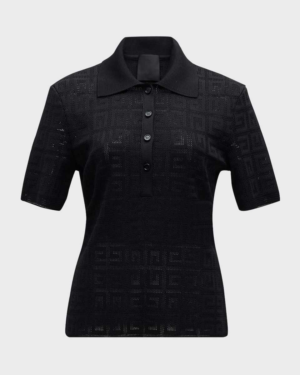 4G Knit Short-Sleeve Polo Shirt