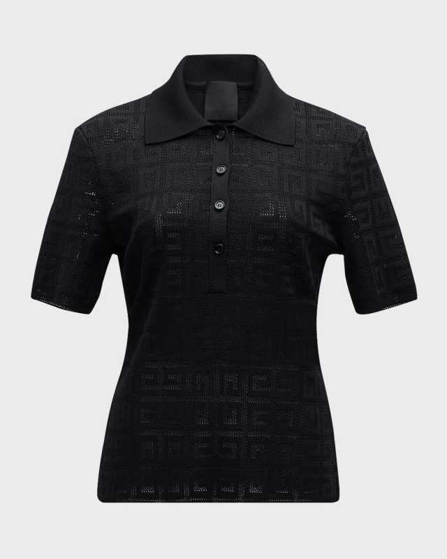 4G Knit Short-Sleeve Polo Shirt