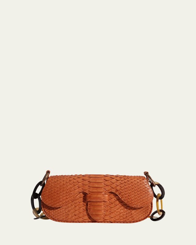 Alicia Mini Python Shoulder Bag