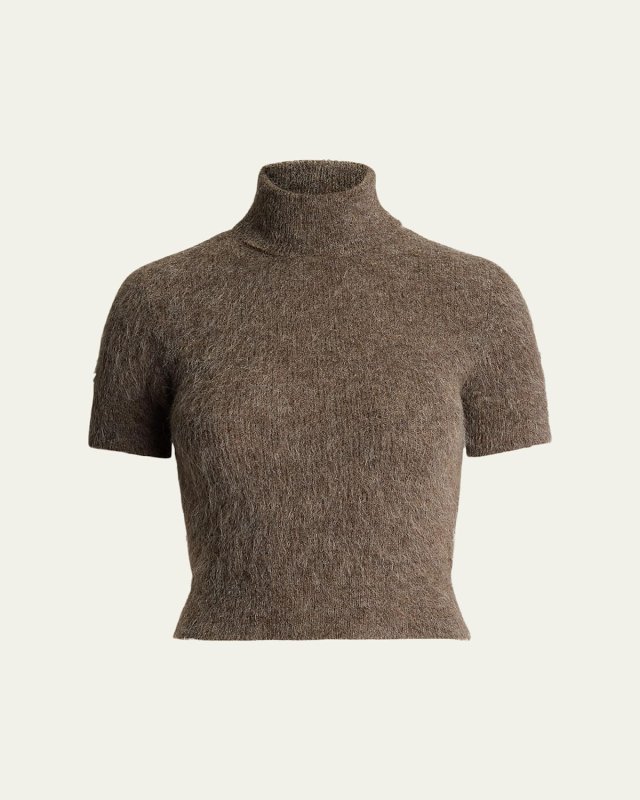 Short Sleeve Featherweight Alpaca Wool Sweat