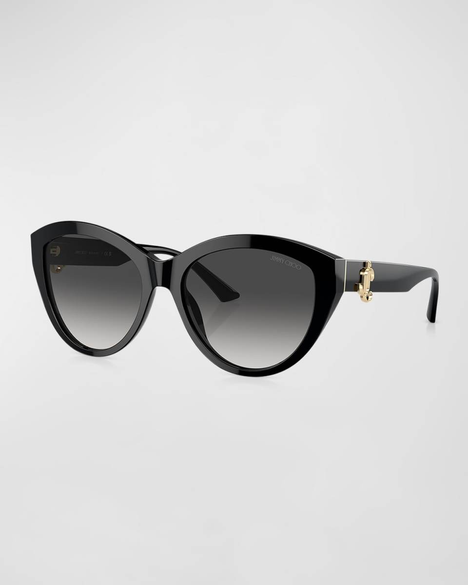 JC Logo Acetate Round Sunglasses
