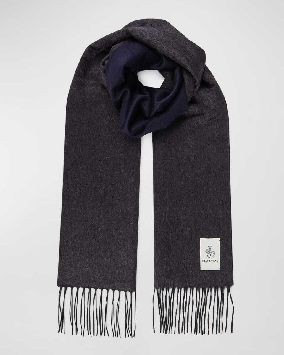 Men's Two-Tone Cashmere-Silk Scarf