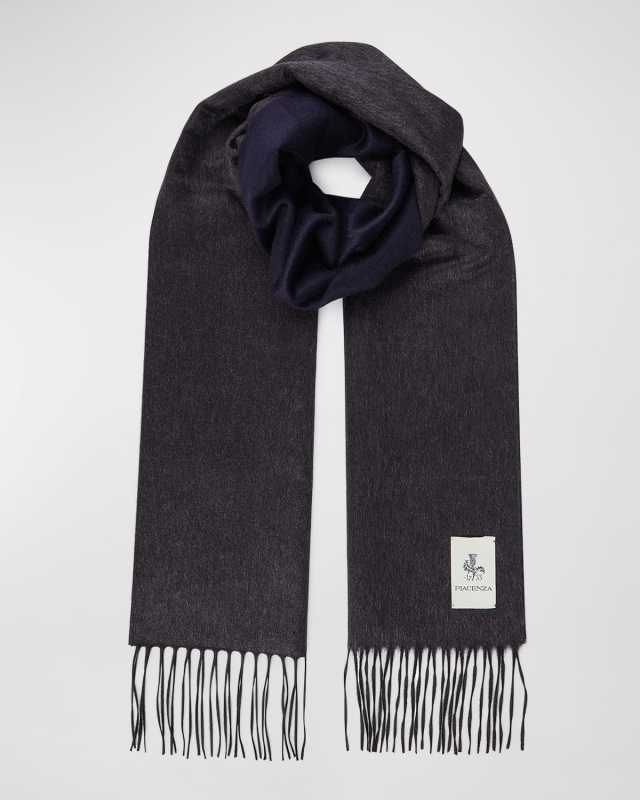 Men's Two-Tone Cashmere-Silk Scarf