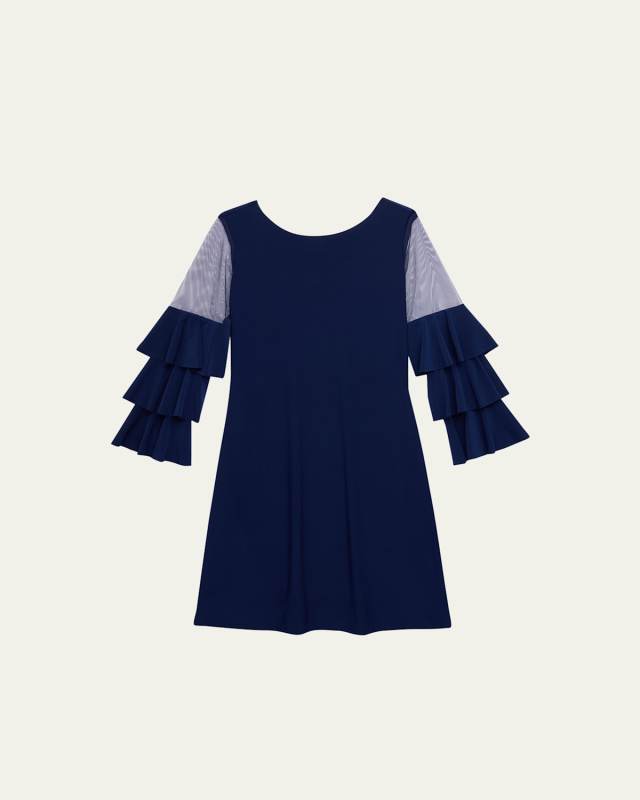Girl's Tiered Sleeve Sheath Dress, Size 7-16