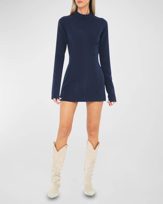 Clark Long-Sleeve Mini Dress