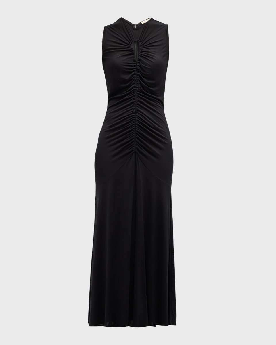 Isabel Sleeveless Keyhole Maxi Dress