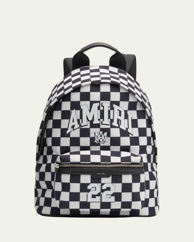 Boy's Logo-Print Check-Print Backpack