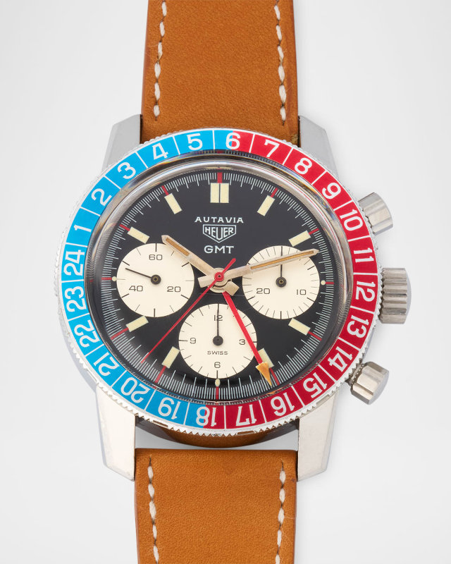 Huere Autavia GMT Stainless Steel 40.5mm Vintage 1960s Watch