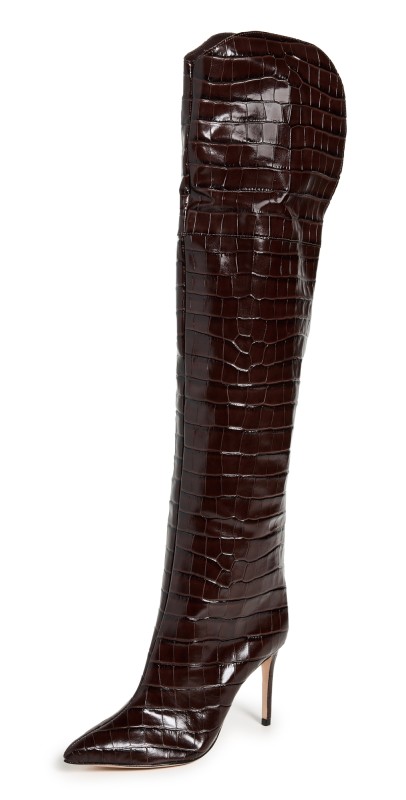 Schutz Maryana Over the Knee Boots Dark Chocolate