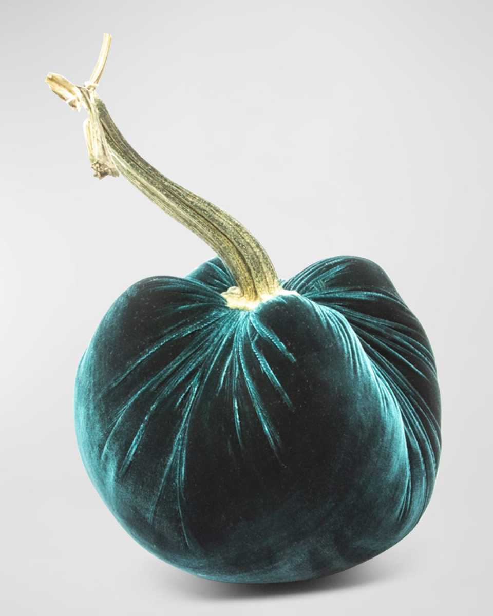 Velvet Halloween Pumpkin, 11"