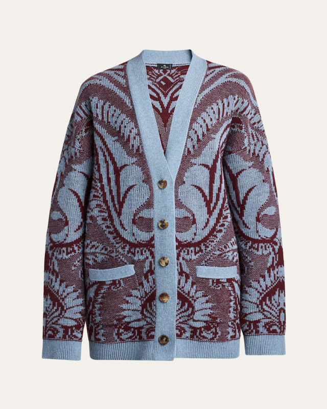 Paisley Wool Cardigan