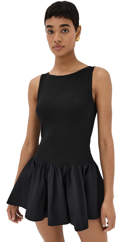 Reformation Defina Knit Dress Black
