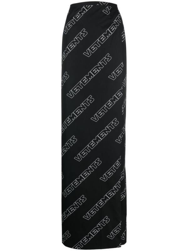 logo-print full skirt