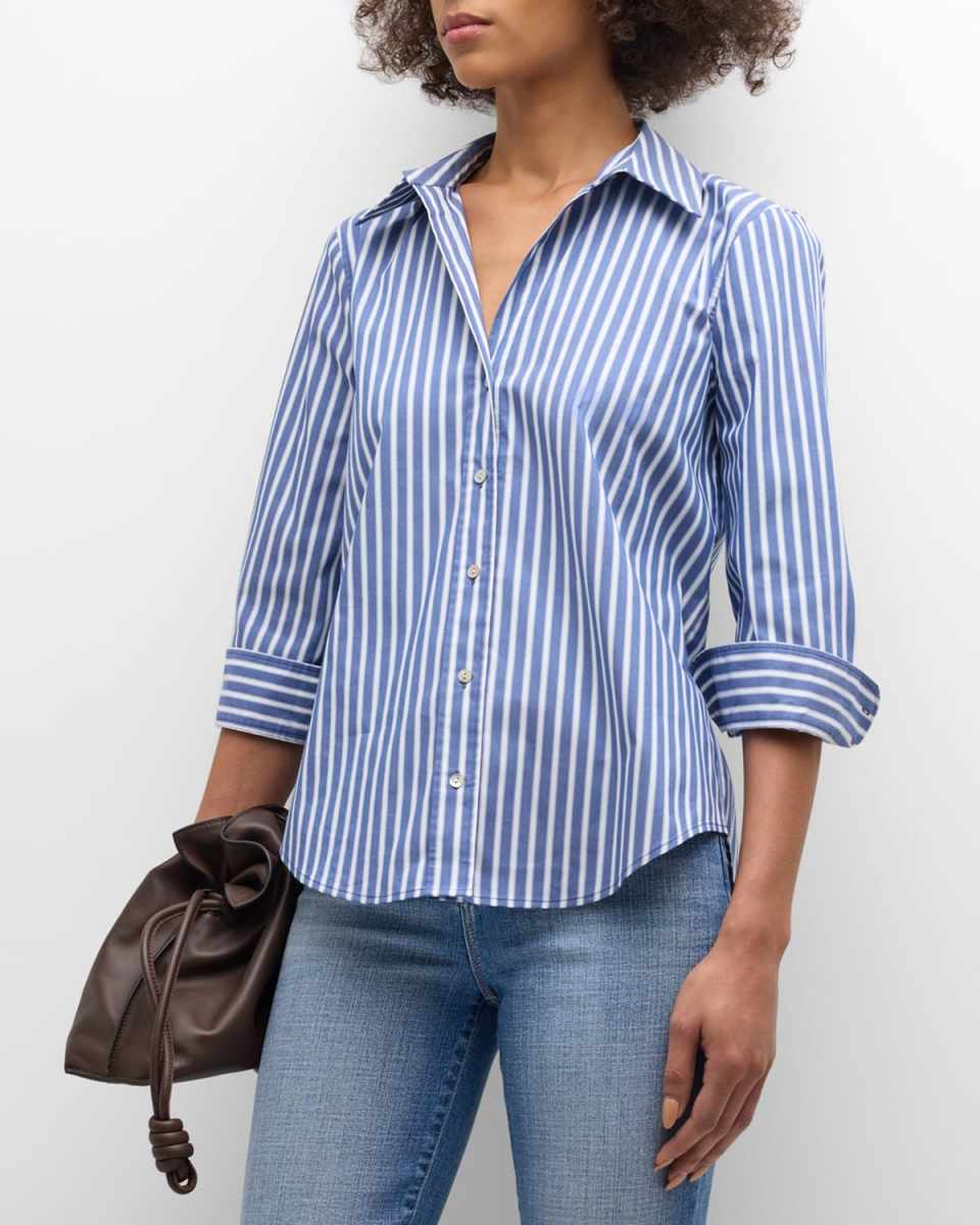 Daniella Stripe Button-Front Shirt