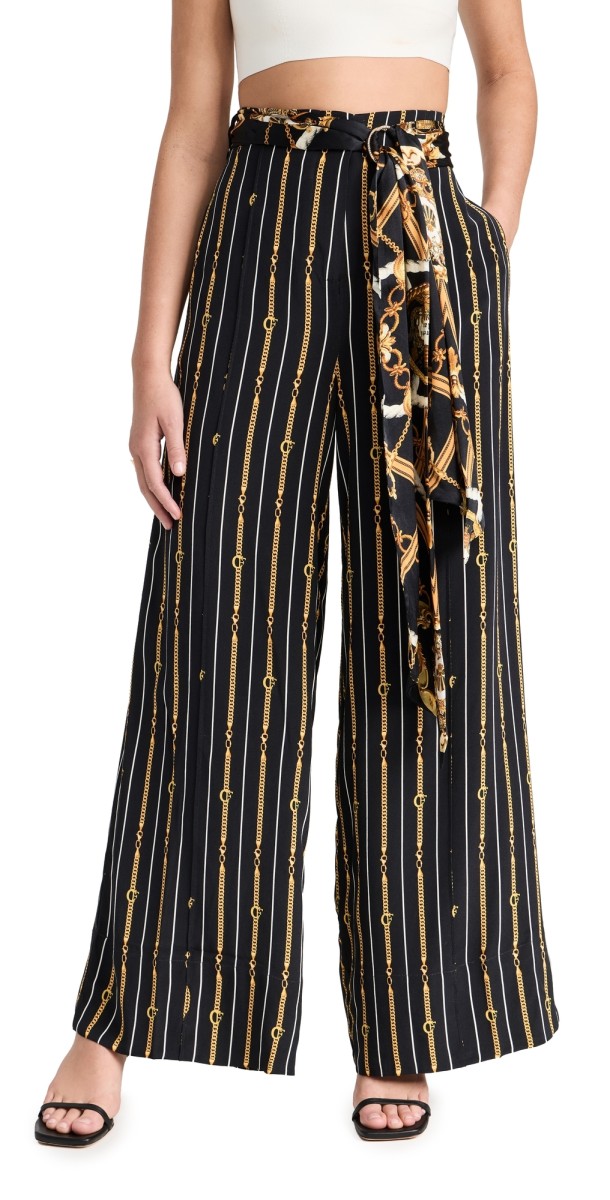 Camilla Scarf Belt Wide Leg Pants Coast To Coast