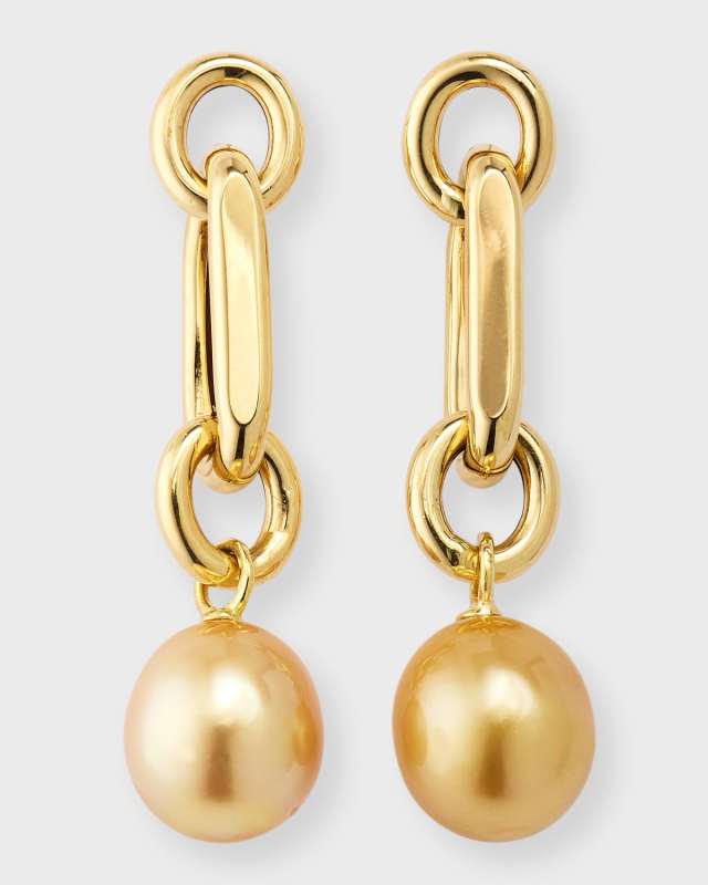 18K Gold South Sea Pearl Earrings