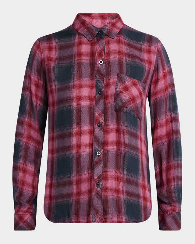 Hunter Plaid Button-Front Shirt