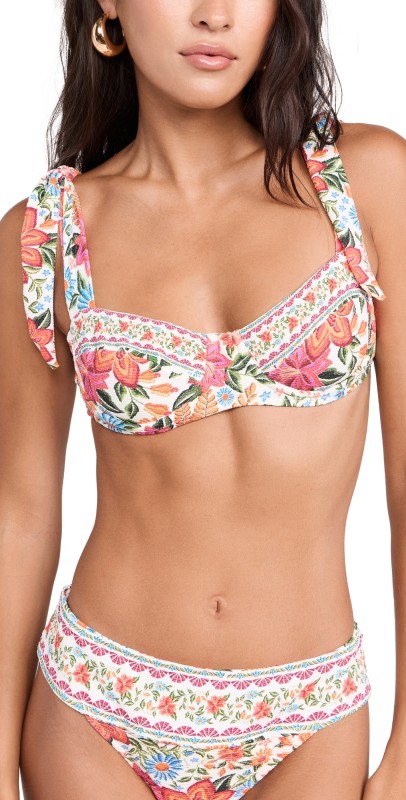 FARM Rio Bloom Garden Underwire Bikini Top Bloom Garden Off White
