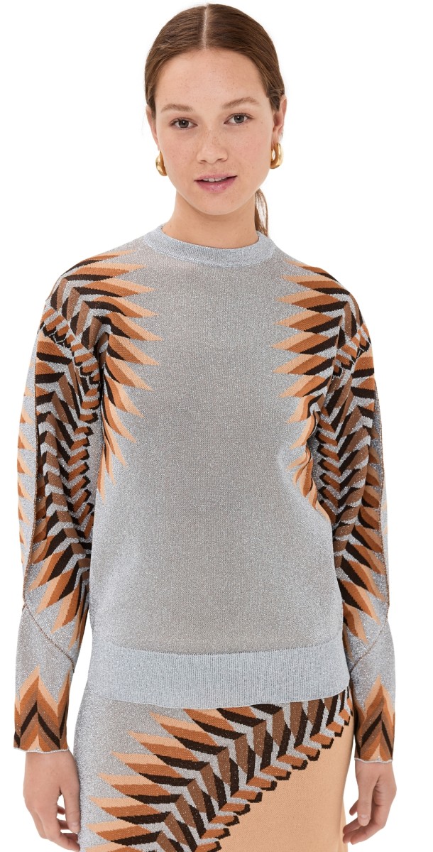 rabanne Pullover Graphic 70s/Silver