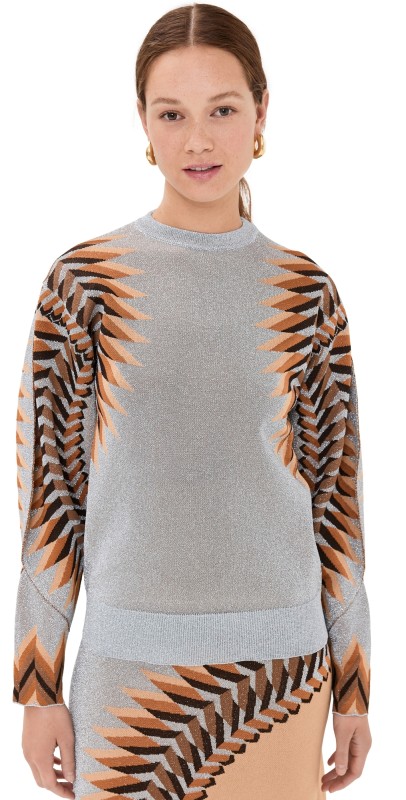rabanne Pullover Graphic 70s/Silver