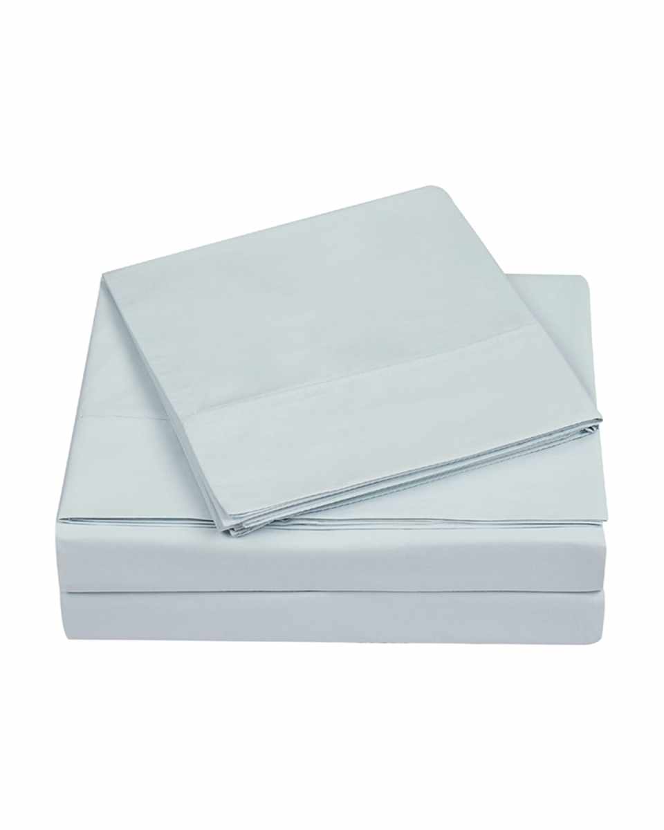 4-Piece 400-Thread Count Percale Queen Sheet Set, Illusion Bl